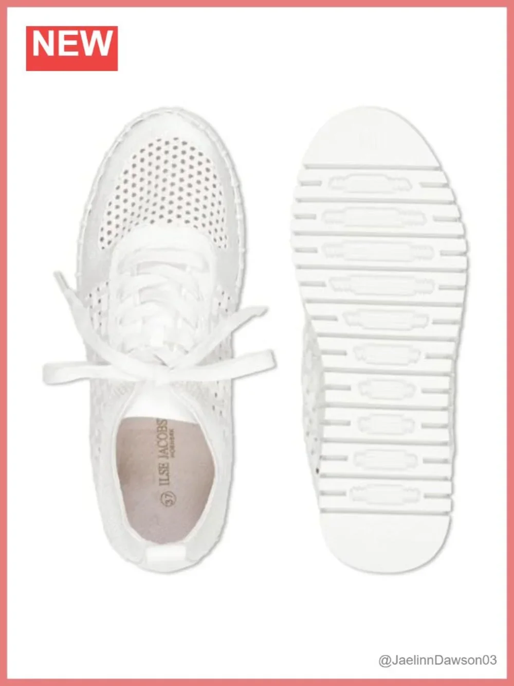 Ilse Jacobsen Tulip Lace Up Wedge Flats Round Toe Breathable
